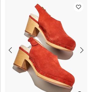 Madewell marlo slingback clog in nubuck